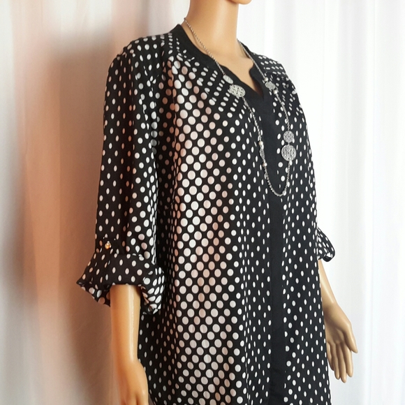 Berverly Drive Black & White Polka-dots Size 3X - Picture 3 of 6
